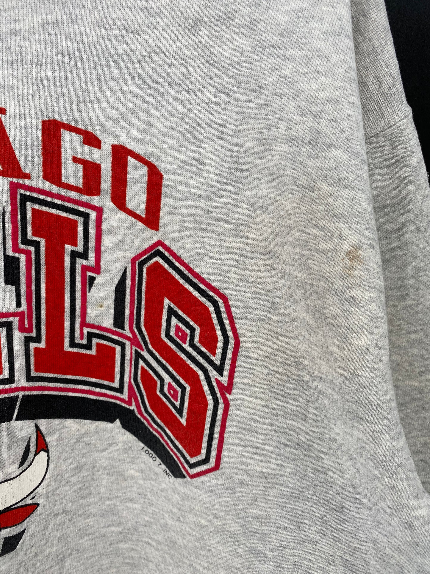 1990 CHICAGO BULLS Made in USA Size XL Vintage NBA Sweat-shirt / 7722