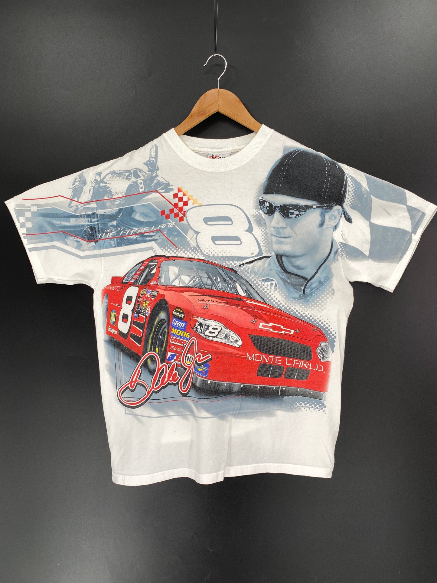 00’ NASCAR DALE EARNHARDT JR. Size M Vintage Racing T-Shirt / 9458
