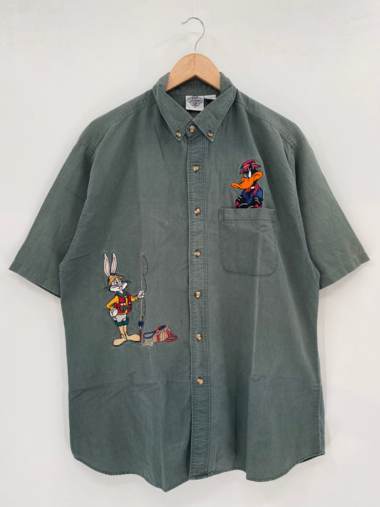 Vintage LOONEY TUNES  Size XL Button Down Shirt / K2249