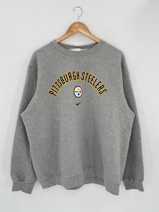 90’s NIKE x NFL PITTSBURGH STEELERS Size XL Vintage Sweat-Shirt / 5399