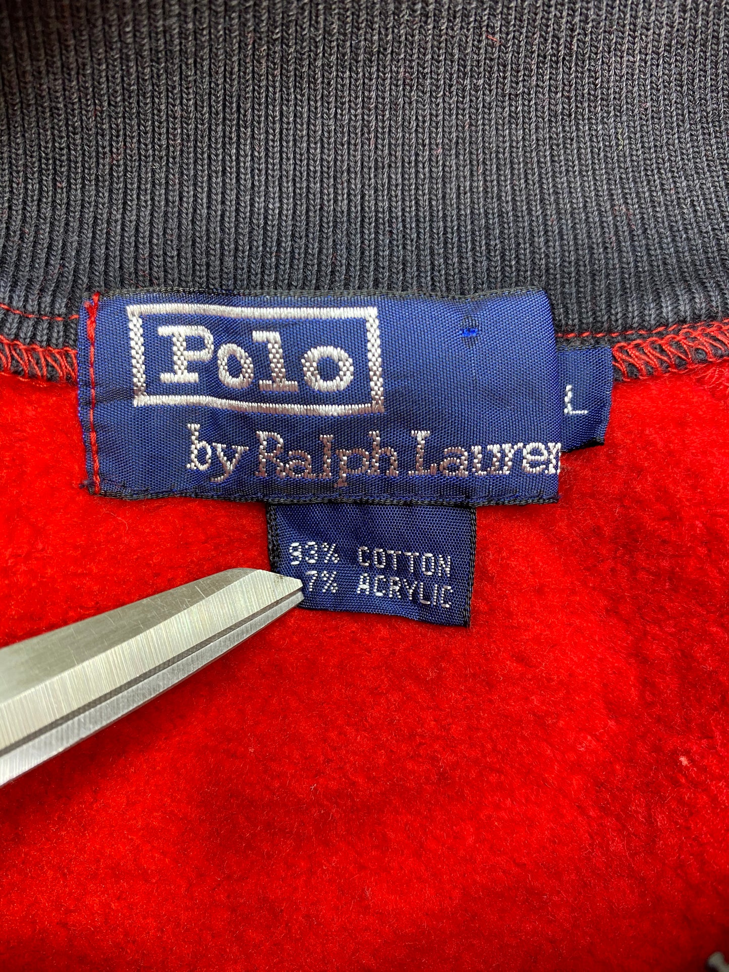 Vintage Polo Ralph Lauren Size L Vintage Half-zip Sweat-Shirt / 5246