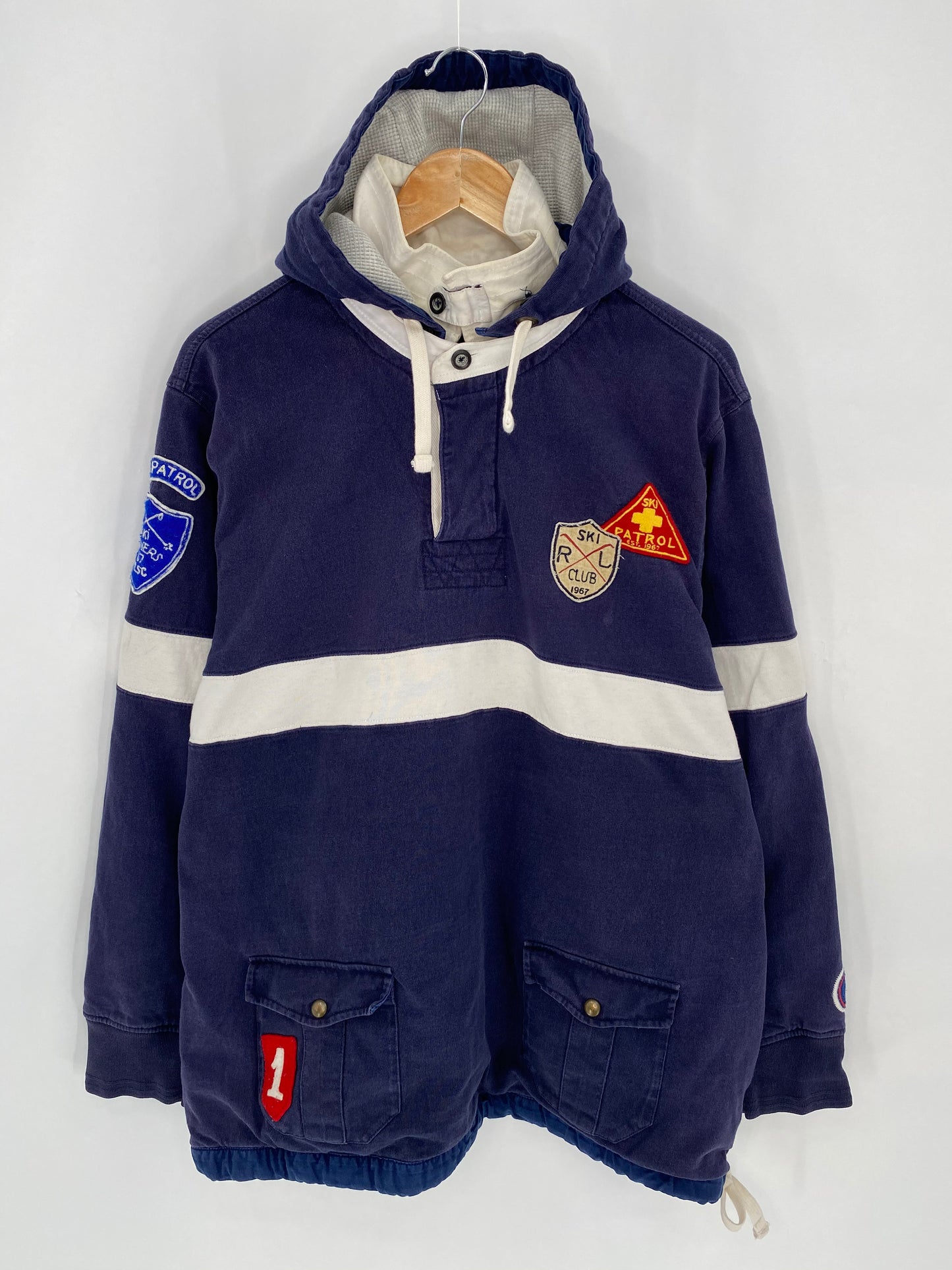 POLO Ski Patrol RALPH LAUREN Size XXL Vintage Hoodie Sweat-shirt / 7090