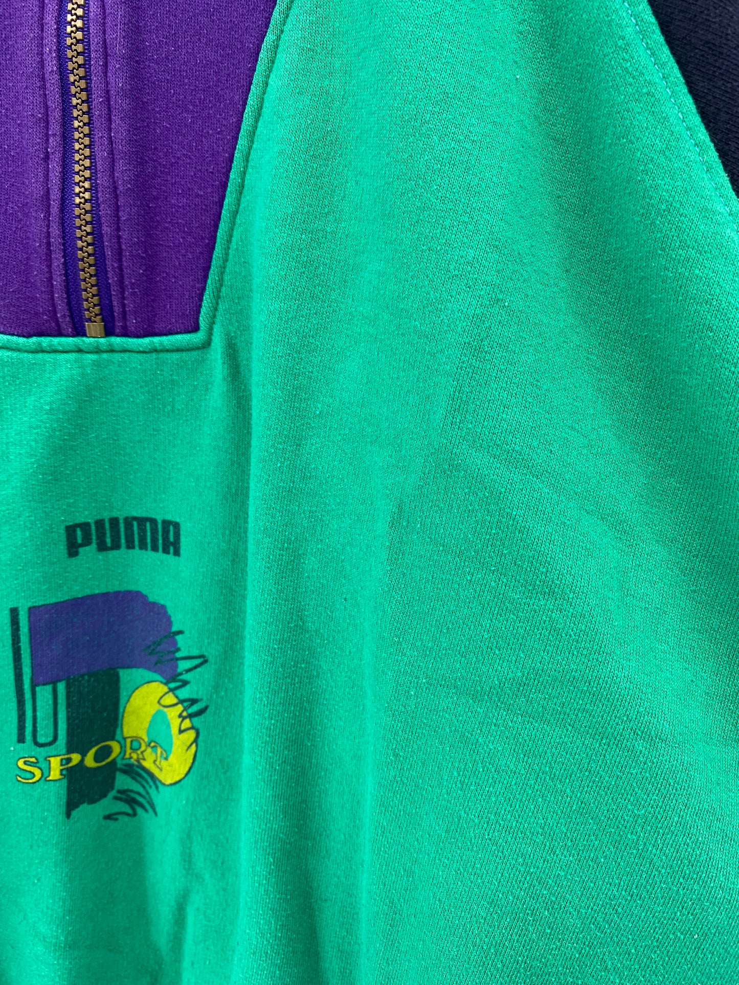 90’s PUMA Size XL Vintage Half-zip Sweat-shirt / K2327
