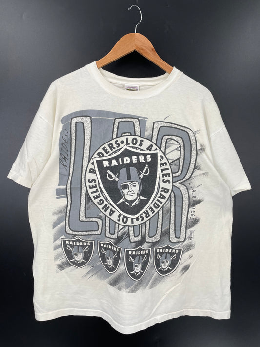 90’s RAIDERS Size L Vintage NFL T- Shirt / K2906