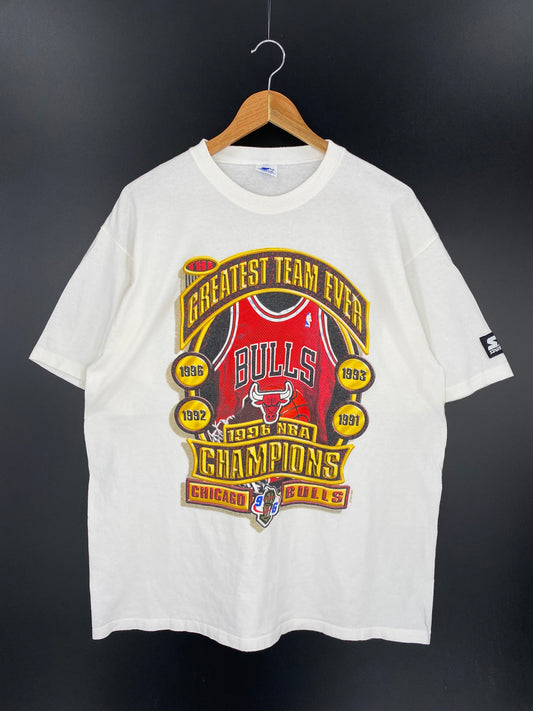 90’s STARTER CHICAGO BULLS Size L Vintage T-shirt /  9072