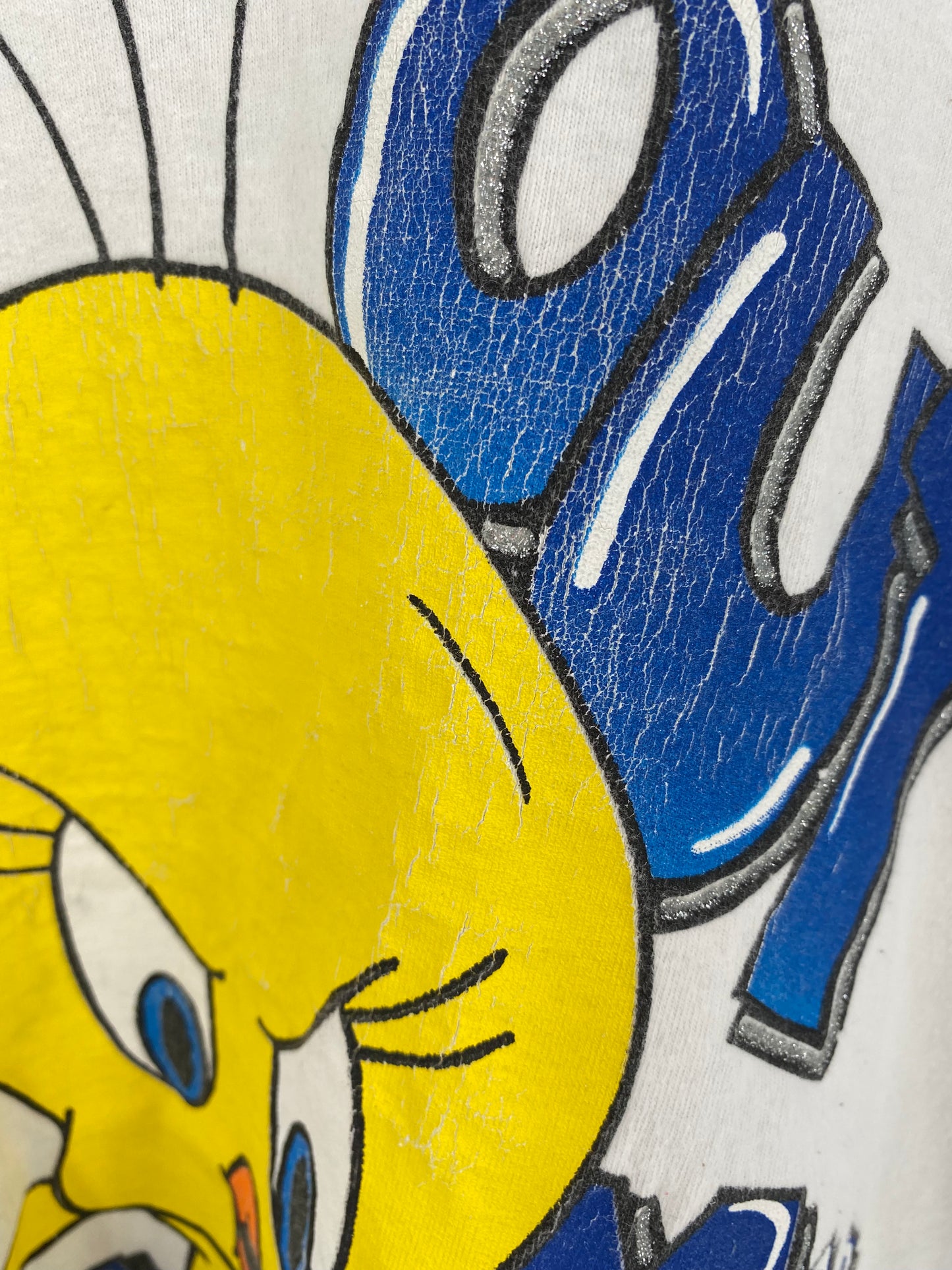 90’s LOONEY TUNES TWEETY Size No tag (Approx.M-L) T-Shirts / K262