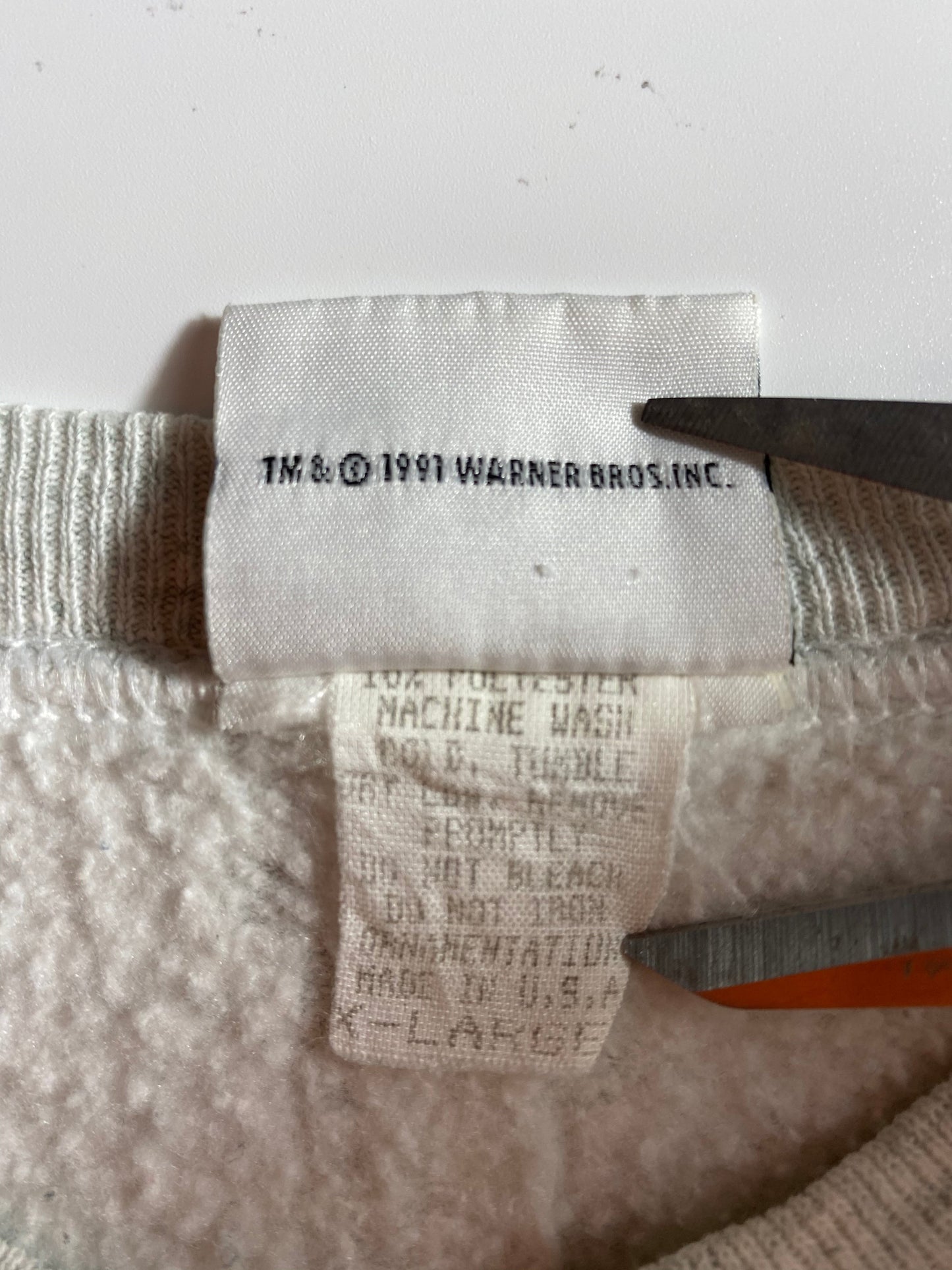 1991 LOONEY TUNES Made in USA Size XL Vintage Sweat-shirt / K8239