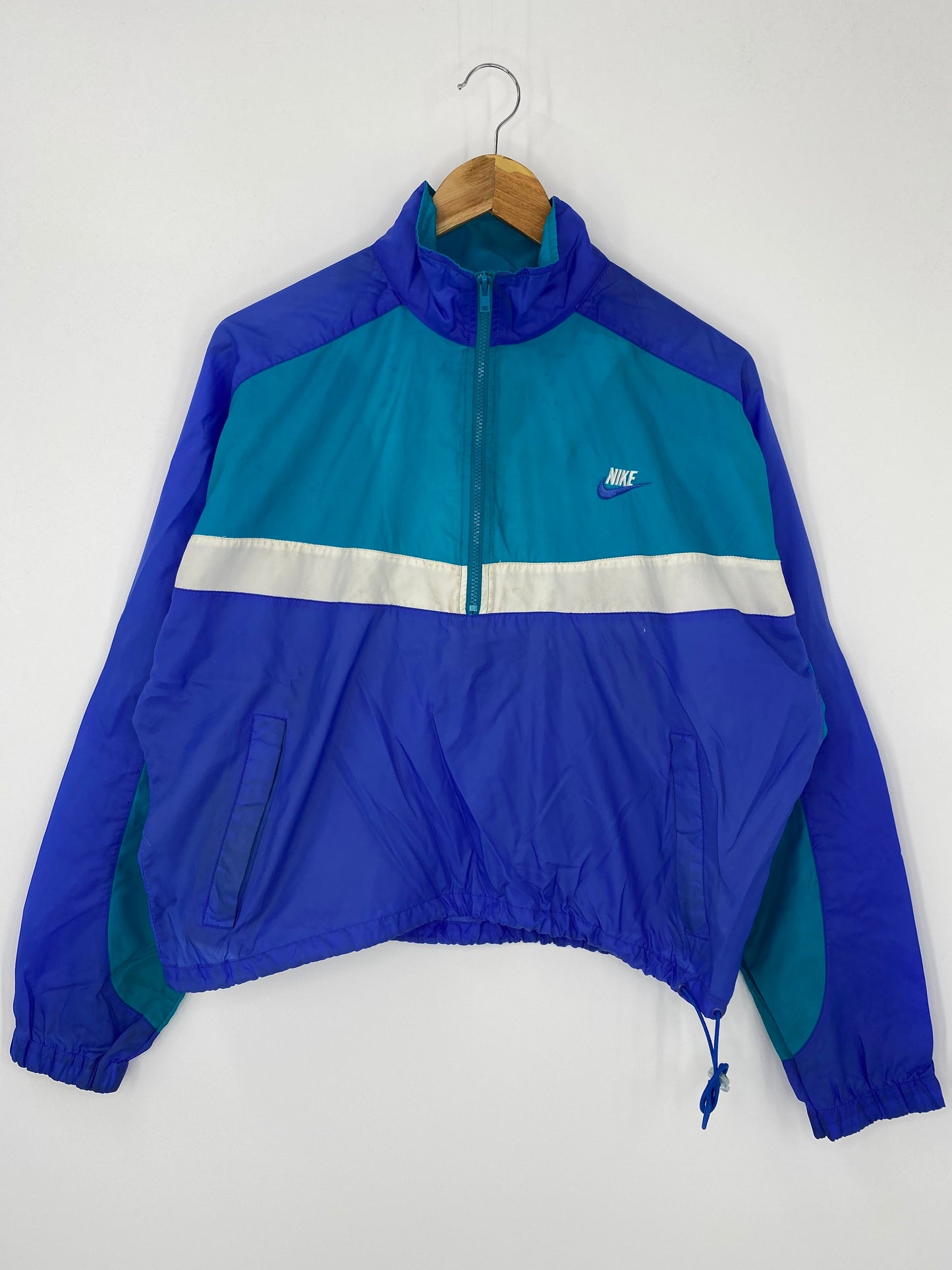 .90’s NIKE SILVER TAG Size Ladies L Vintage Half-zip Nylon Jacket/ E551