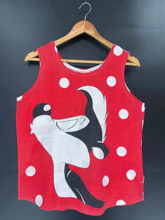 .90’s LOONEY TUNES PEPE LE PEW Made in USA Size M Tank Top / E3636T