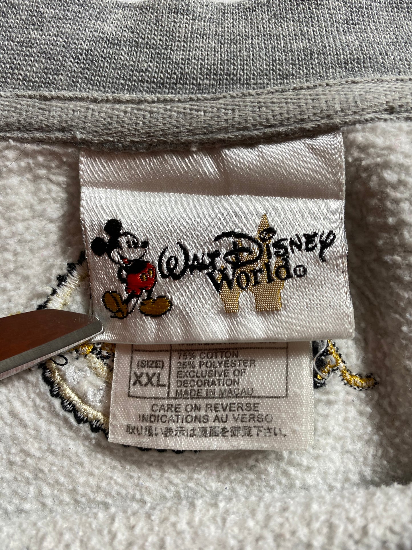 00’ DISNEY MICKEY FOOTBALL Size XXL Vintage Sweat-shirt / 8719