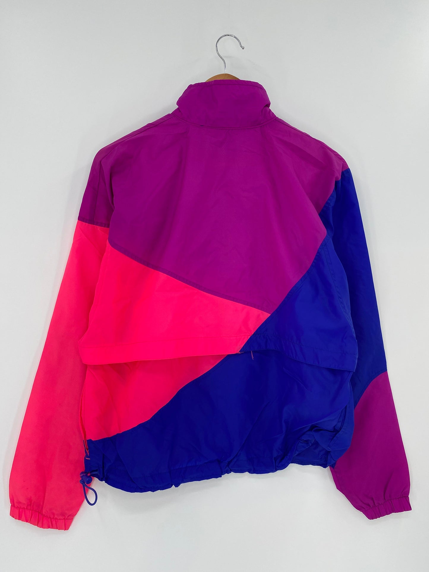 90's NIKE Silver tag Size Ladies S Vintage Zip up Nylon-Jacket / A851
