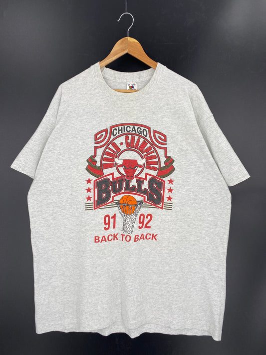1991-1992 CHICAGO BULLS Made in USA Size XXXL Vintage T-shirt / 7729