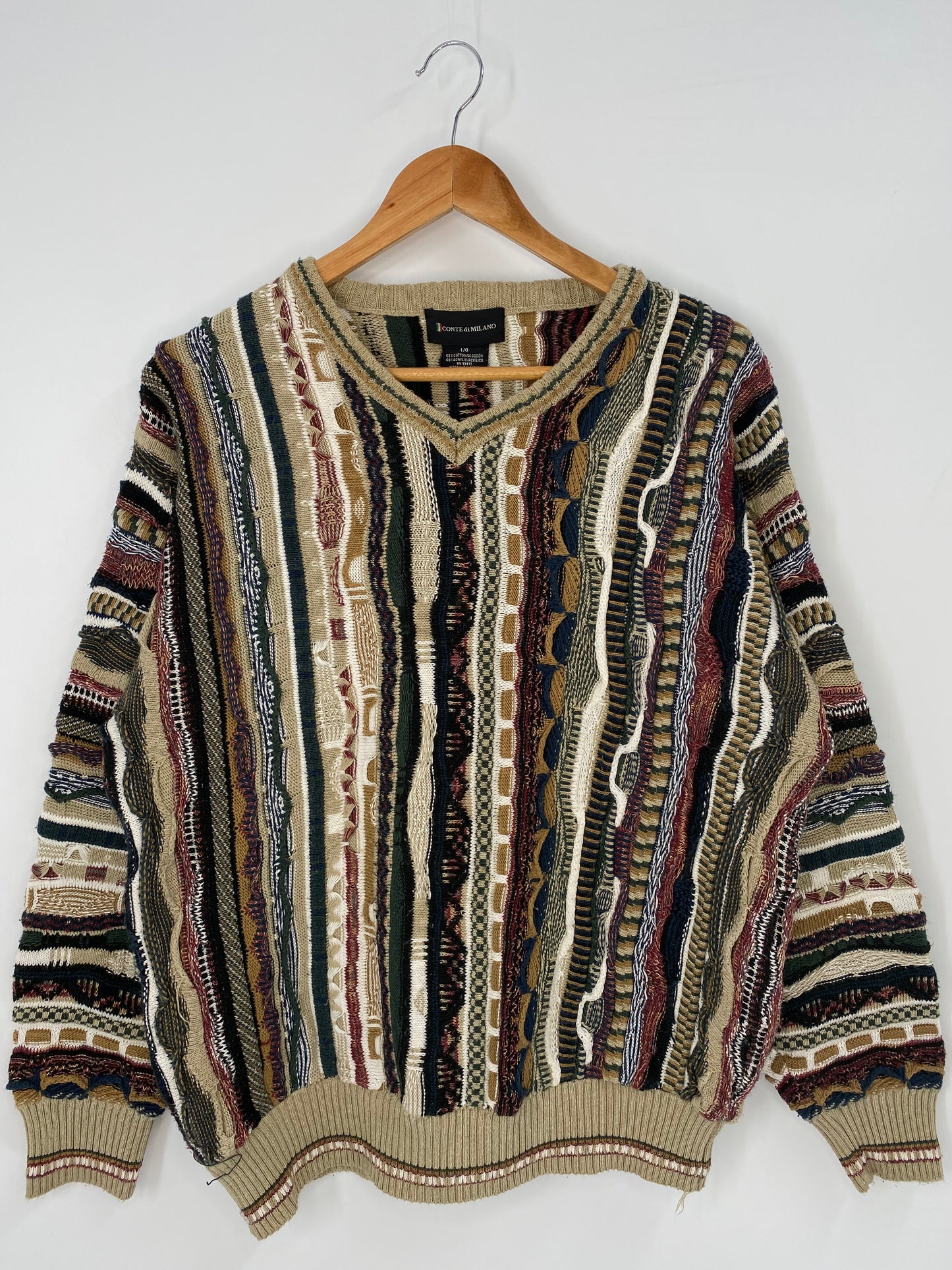 Vintage 3D COOGI- Style Size L Knit Sweater / K3942