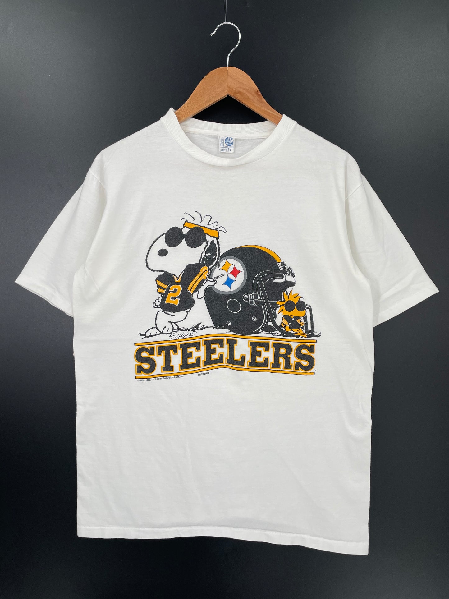 90’s STEELERS Made in USA Size L Vintage NFL T-Shirt / K2186