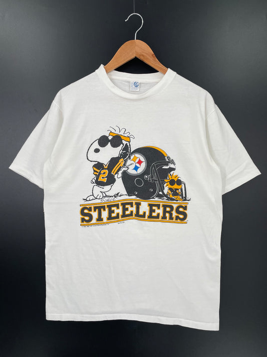 90’s STEELERS Made in USA Size L Vintage NFL T-Shirt / K2186