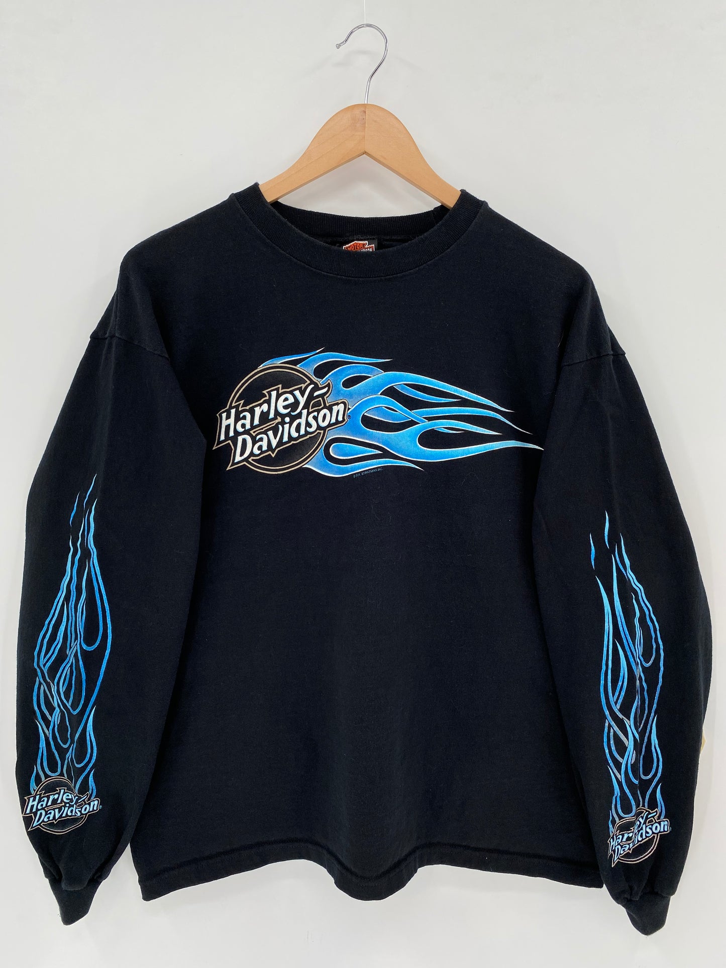 Vintage HARLEY DAVIDSON Size L Long Sleeve T-Shirts / K2492