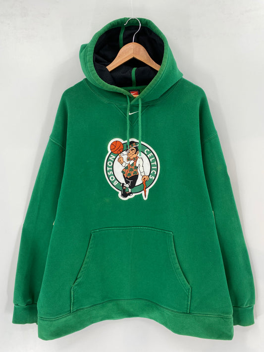 00’ NIKE BOSTON CELTICS Size XXL Vintage NBA Hoodie Sweat-Shirt / k1656