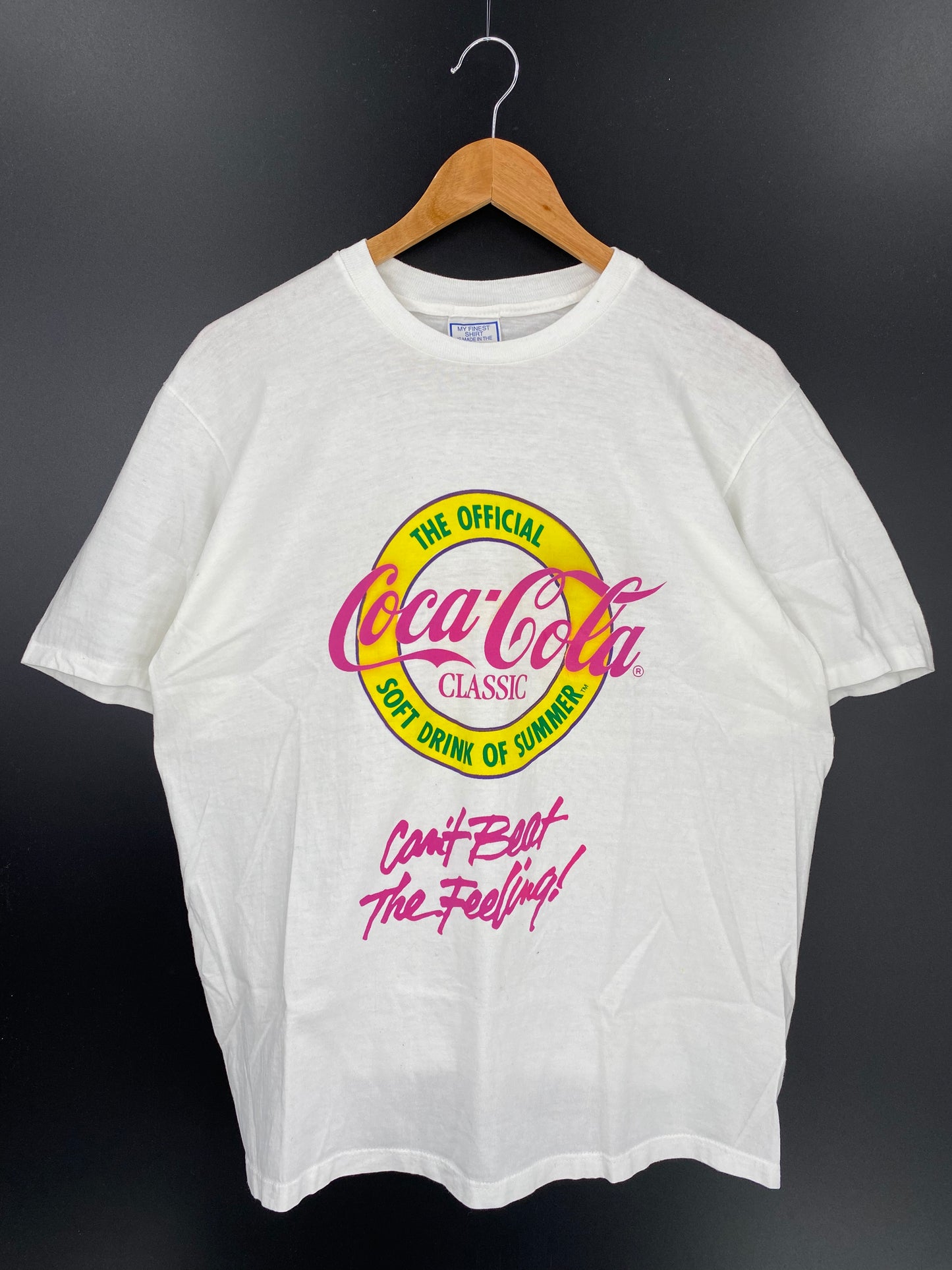 90's COCA-COLA Made in USA Size L Vintage T-Shirt / k488