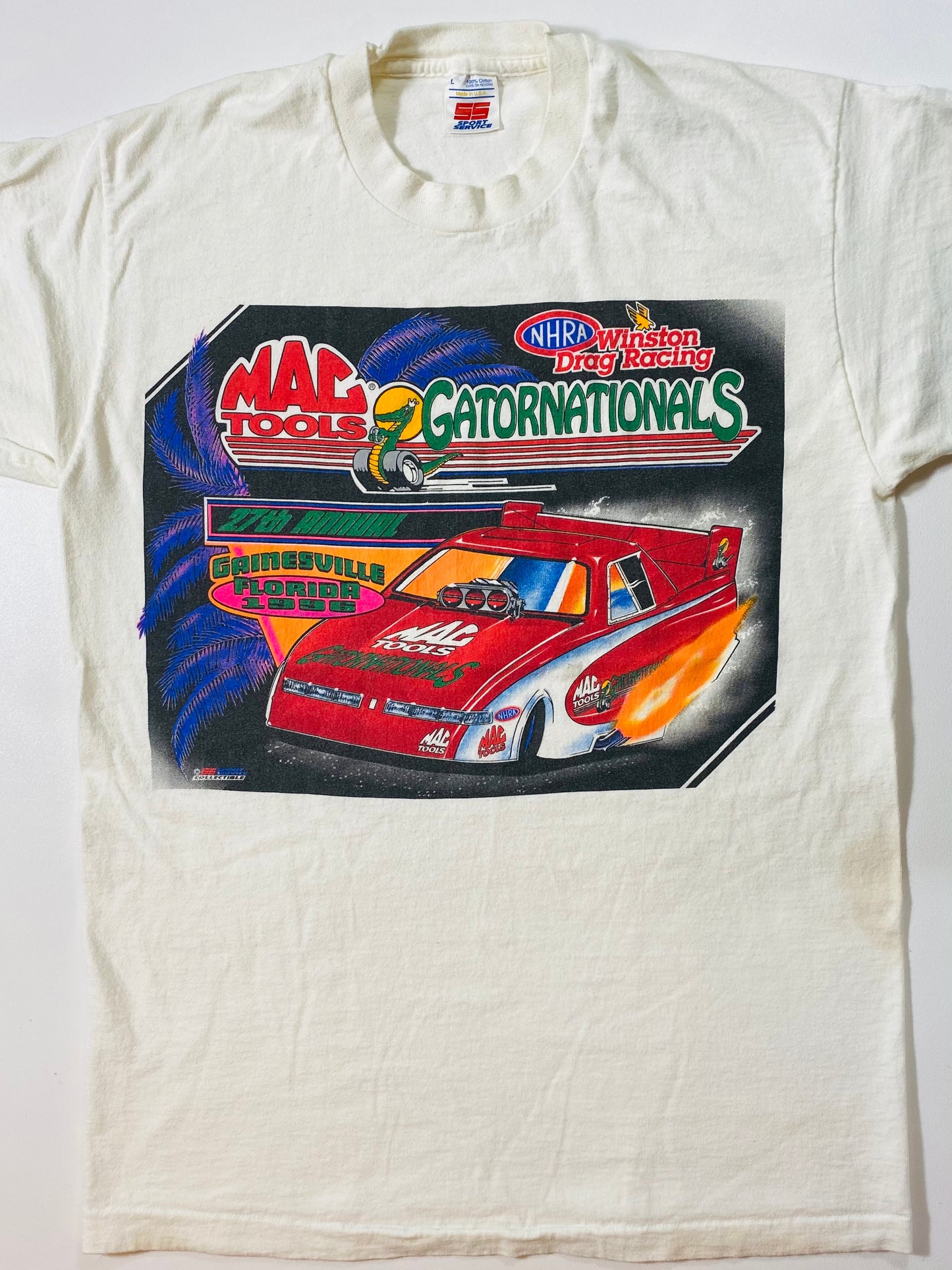 1996 MAC TOOLS GATORNATIONALS Made in USA Size L Vintage T-Shirt / 6648