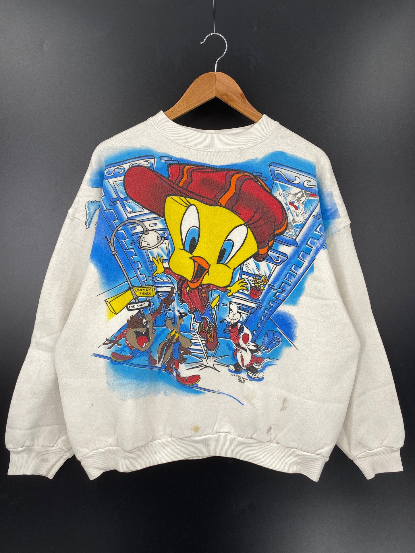 1995 LOONEY TUNES Made in USA Size XL Vintage Sweat-shirt / A5024
