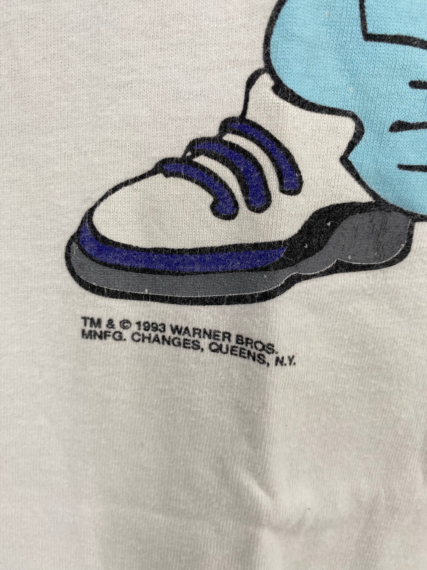 1993 LOONEY TUNES TAZ x BUGS BUNNY Size No Tag (Approx.XL) Vintage MLB T-Shirt / K1455