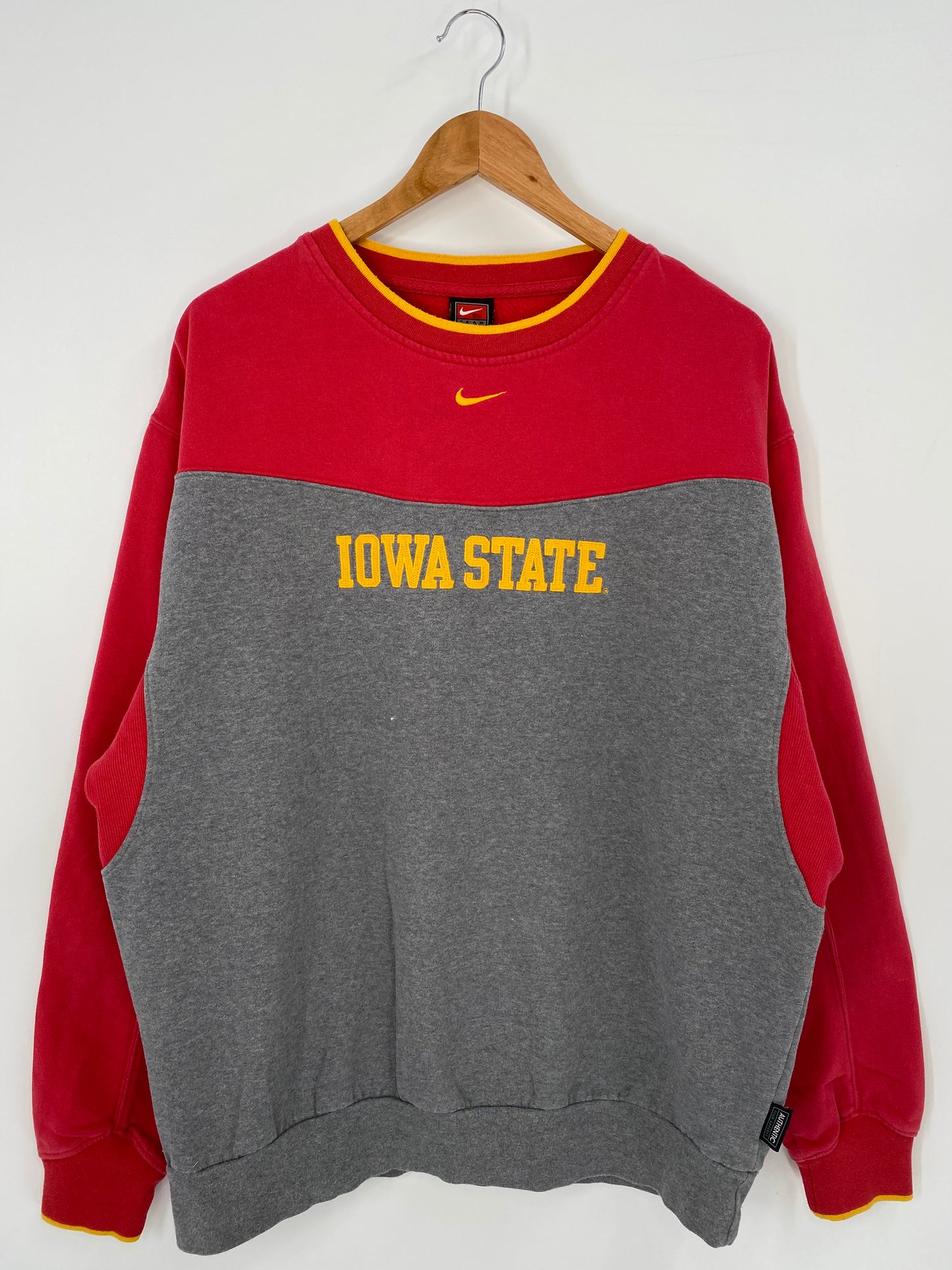 00' NIKE IOWA STATE Size L Vintage College Sweat-Shirt / K3943