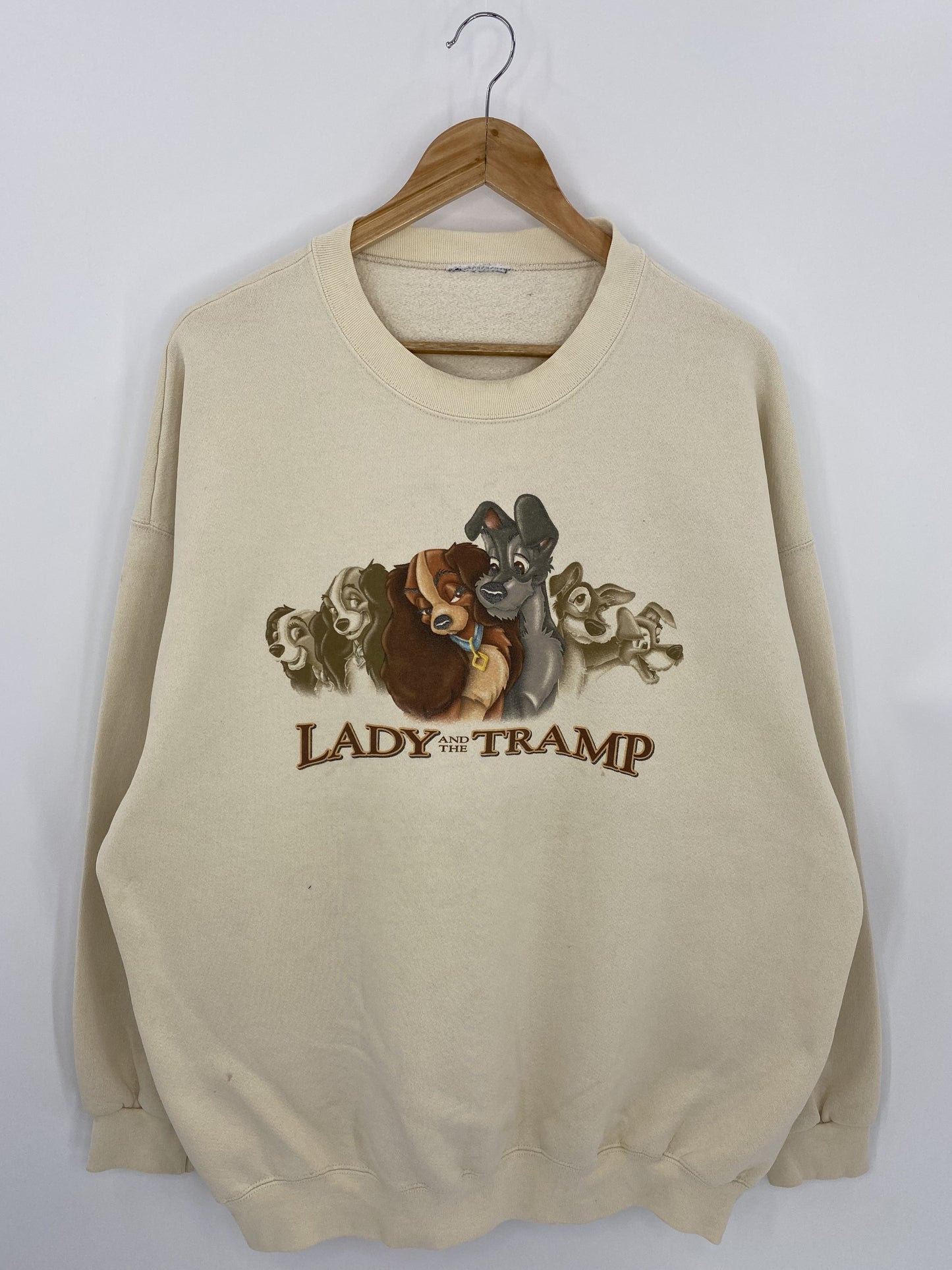 Vintage DISNEY LADY AND THE TRUMP Size No Tag Size(Approx. XL) Sweat-shirt / k6000