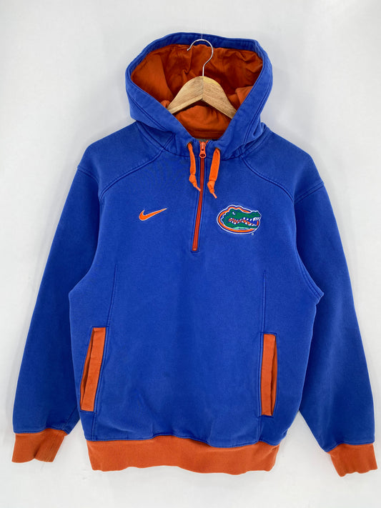 00’ NIKE Florida GATORS Size S Vintage Half-zip Hoodie Sweat-shirt / 7523
