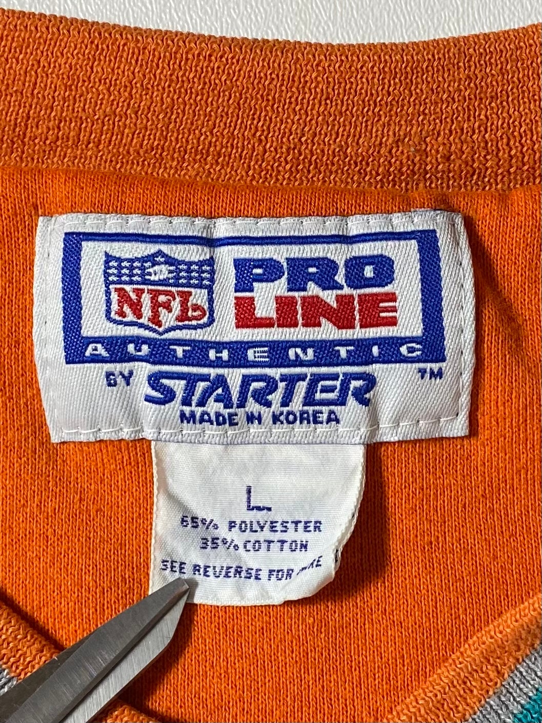 90’s STARTER x MIAMI DOLPHINS Size L Vintage NFL Sweat-Shirts / K7155