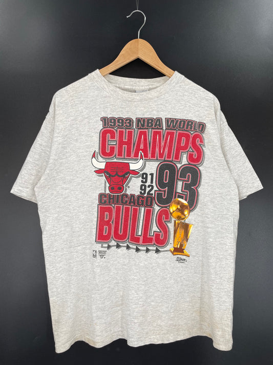 1993 CHICAGO BULLS Made in USA Size XL Vintage T-Shirts / K2646