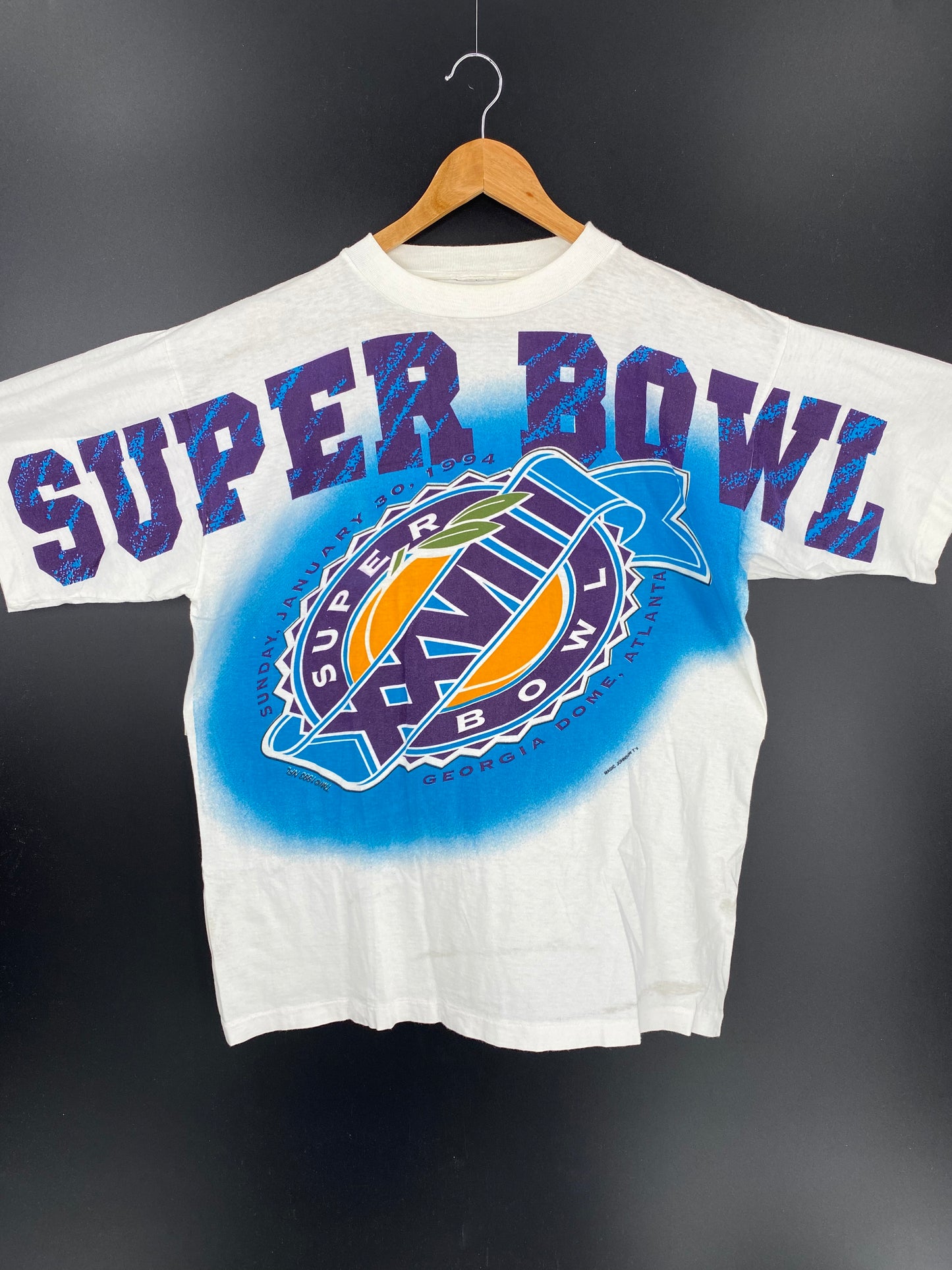 1994 SUPER BOWL Size No tag(Approx. XL) Vintage NFL T-Shirt /9964