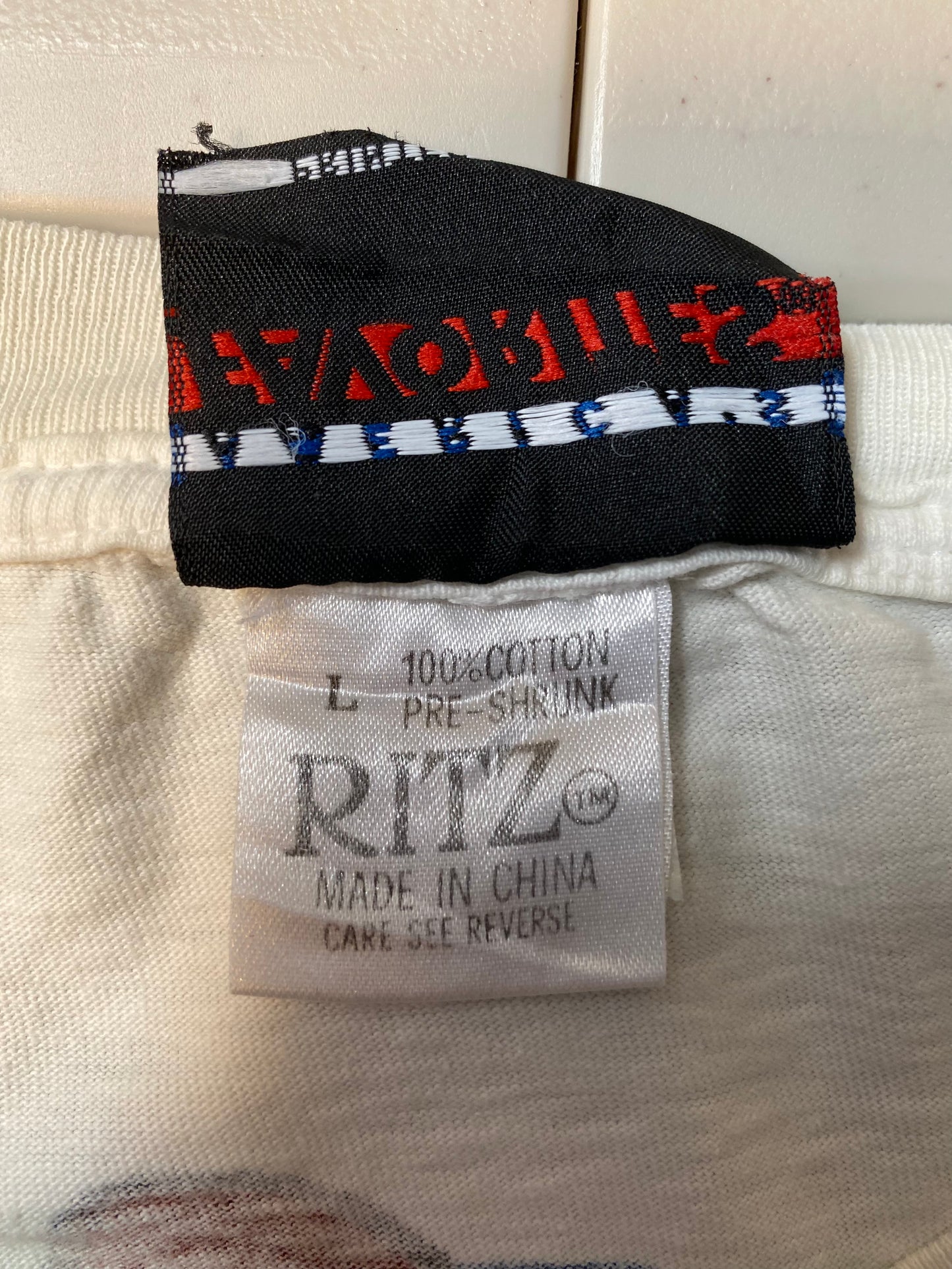 1993 Loony Tunes TAZ x COWBOYS Size L Vintage T-shirt / K2921