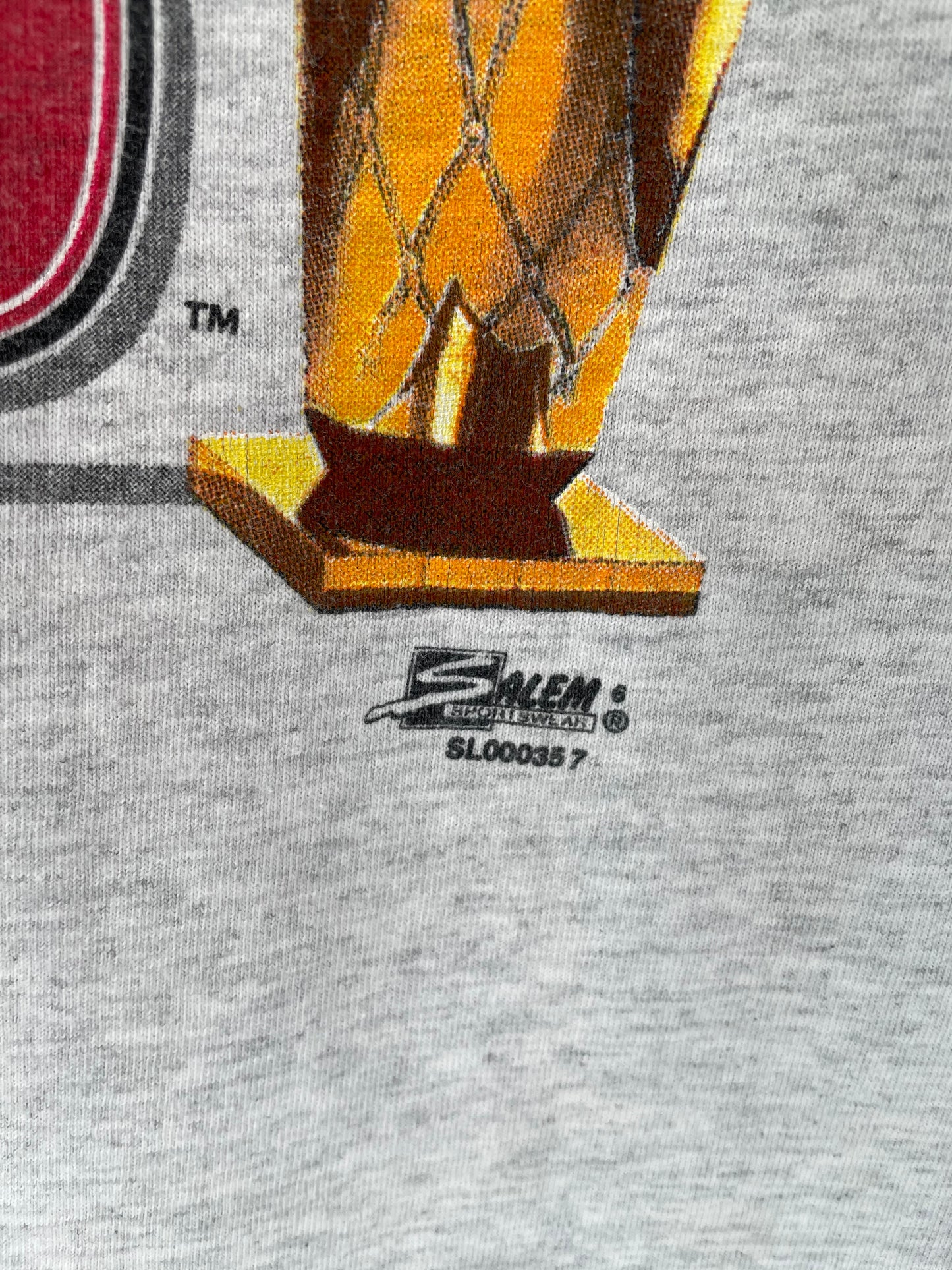 1993 CHICAGO BULLS Made in USA Size XL Vintage T-Shirts / K2646