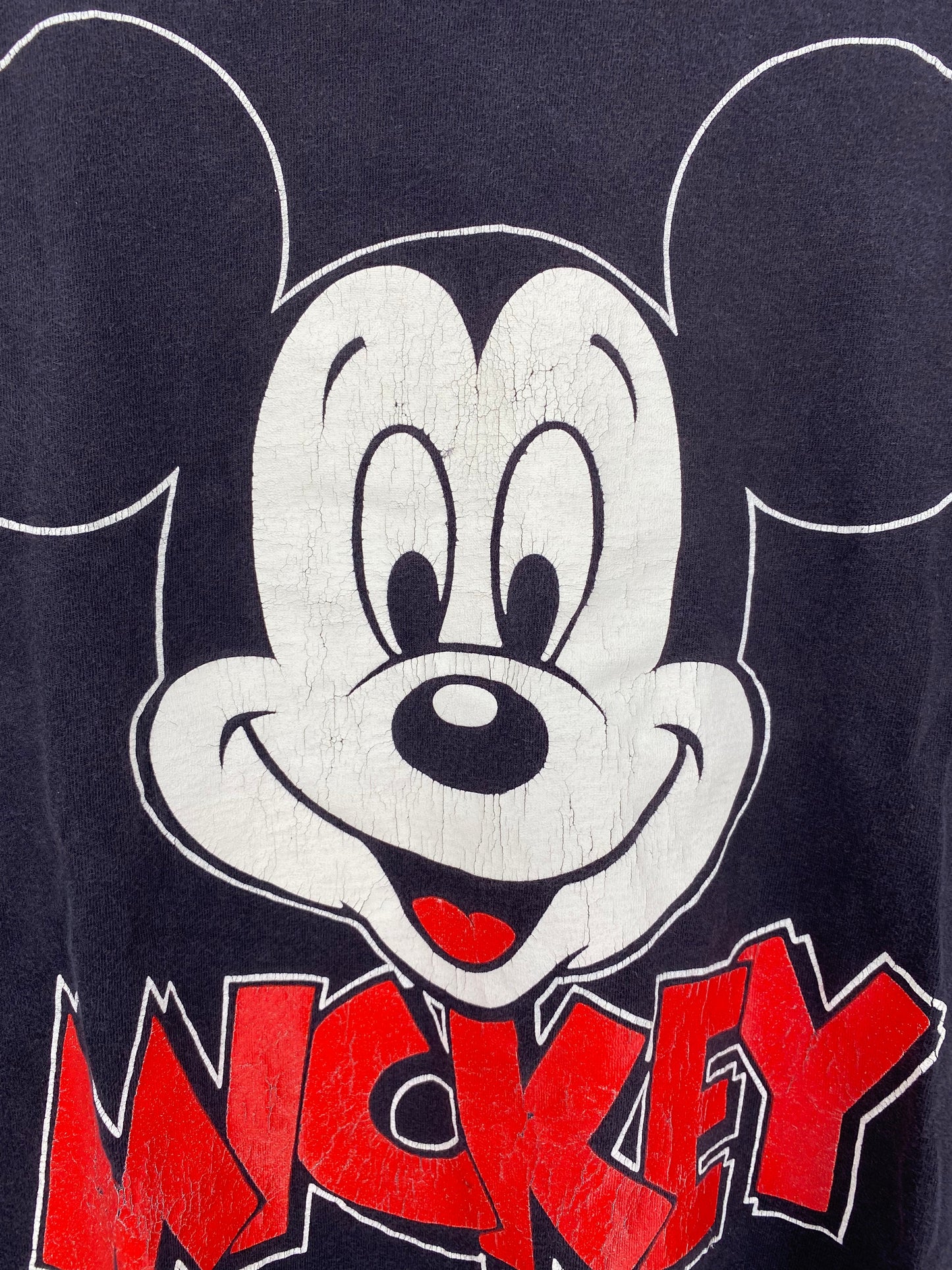 80’s DISNEY MICKEY Made in USA Size Approx.XL Vintage T-Shirt / E1676T