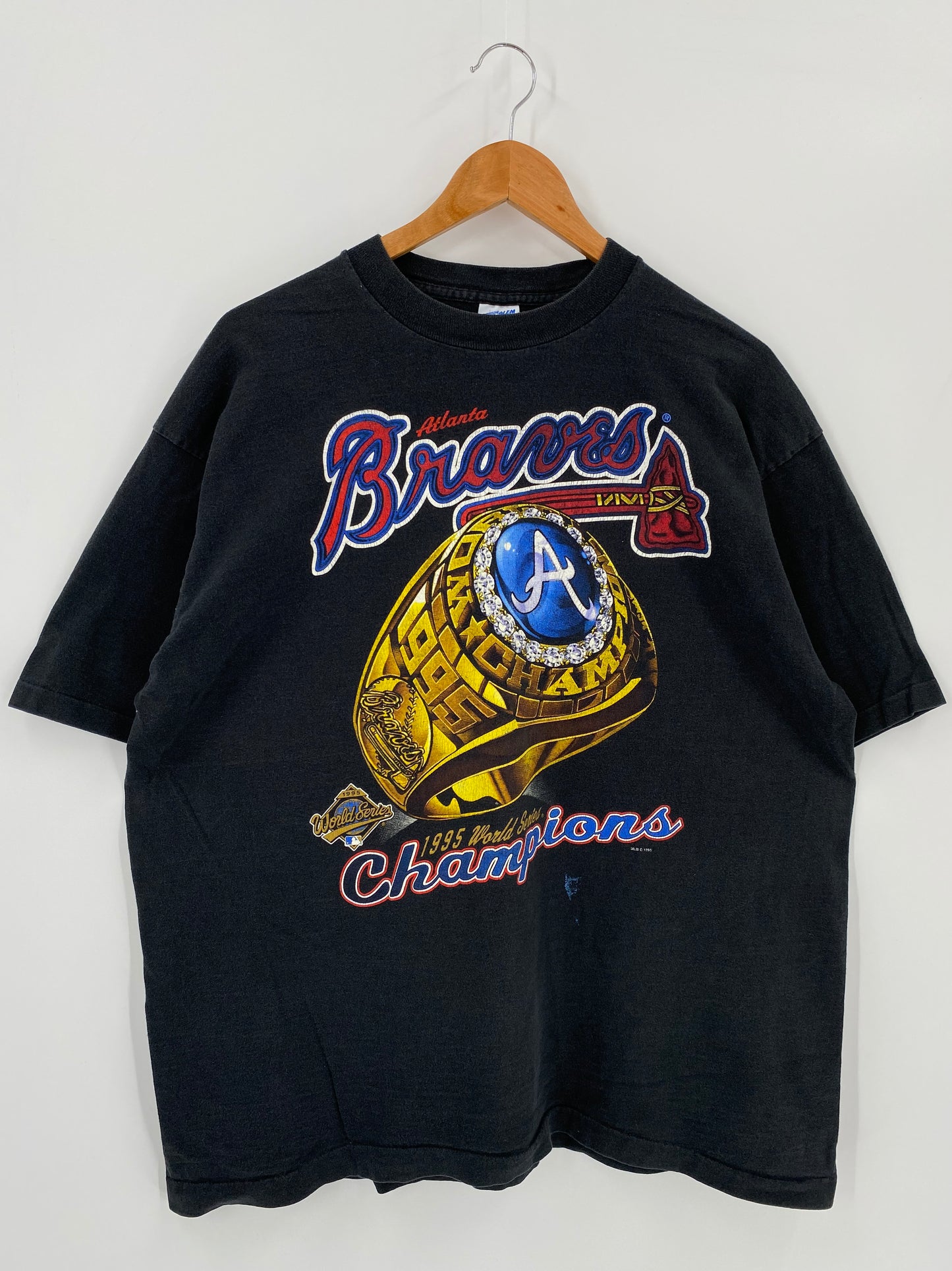 1995' ATLANTA BRAVES Made in USA Size XL Vintage NBA T- SHIRT / K1266