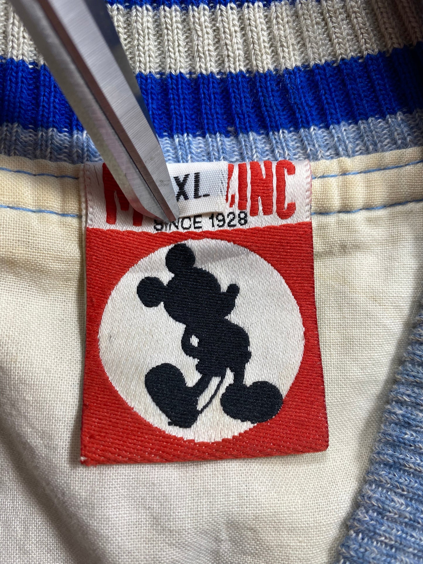 90’s DISNEY MICKEY Size XL Vintage Denim Jacket / K7348