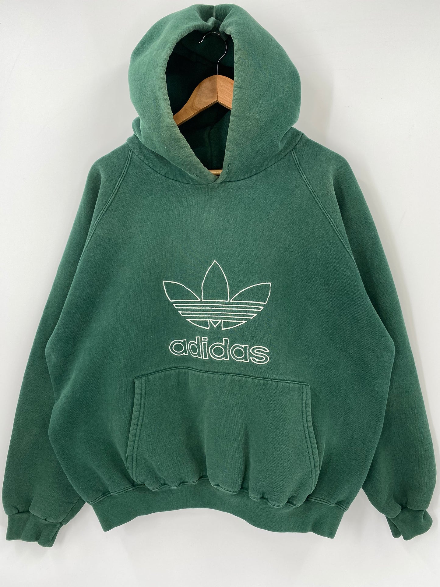 90’s ADIDAS LOGO Size No tag (Approx.L) Vintage Hoodie Sweat-shirt / K4129