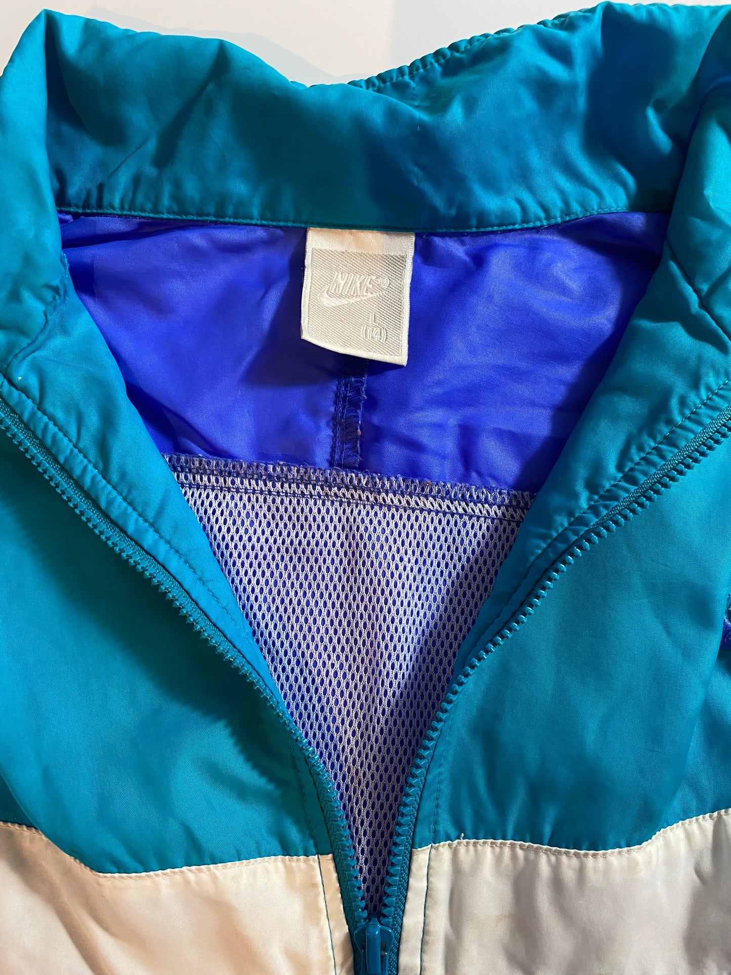 .90’s NIKE SILVER TAG Size Ladies L Vintage Half-zip Nylon Jacket/ E551