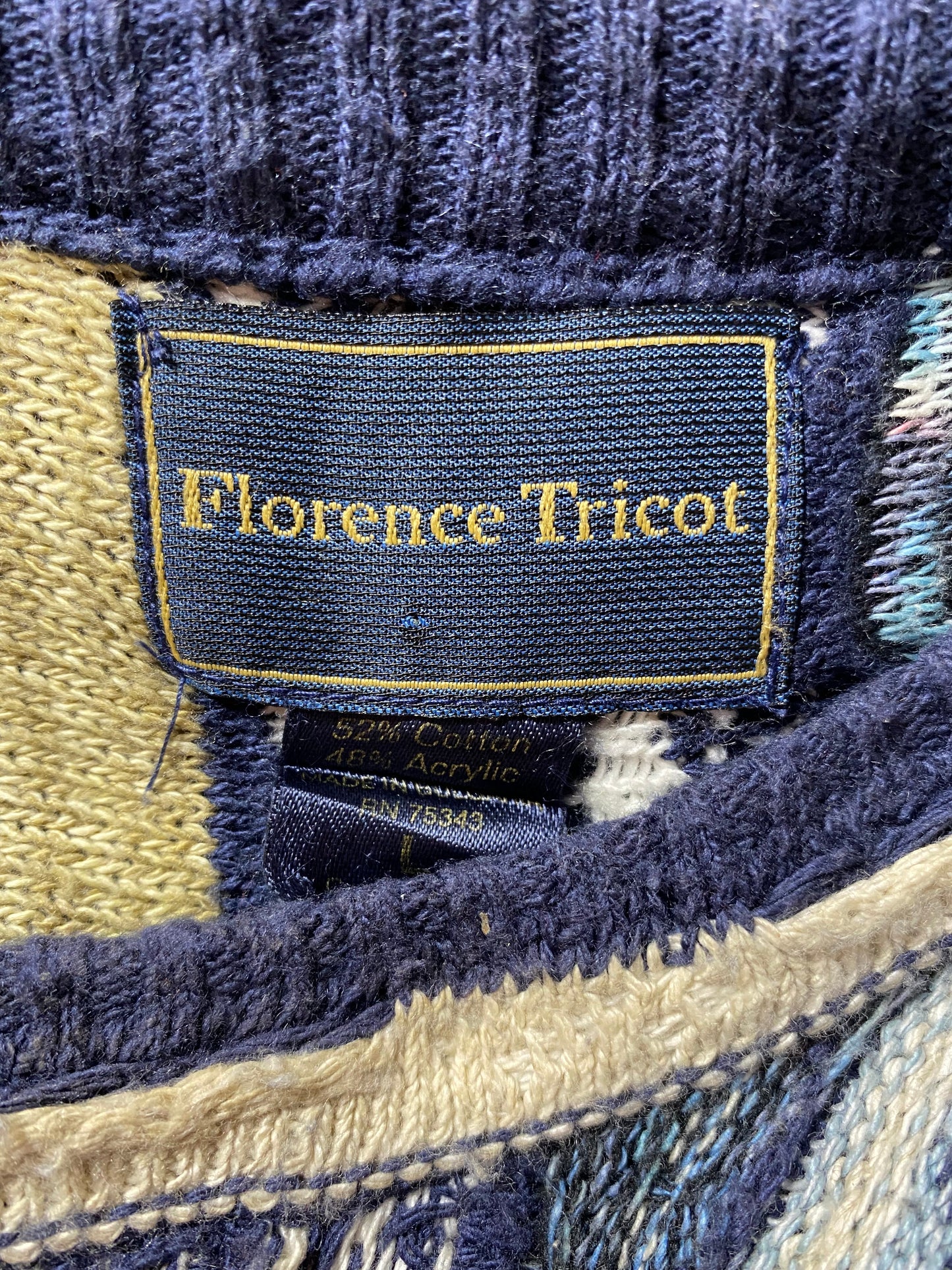 Vintage 3D COOGI- Style Size L Knit Sweater / A2563