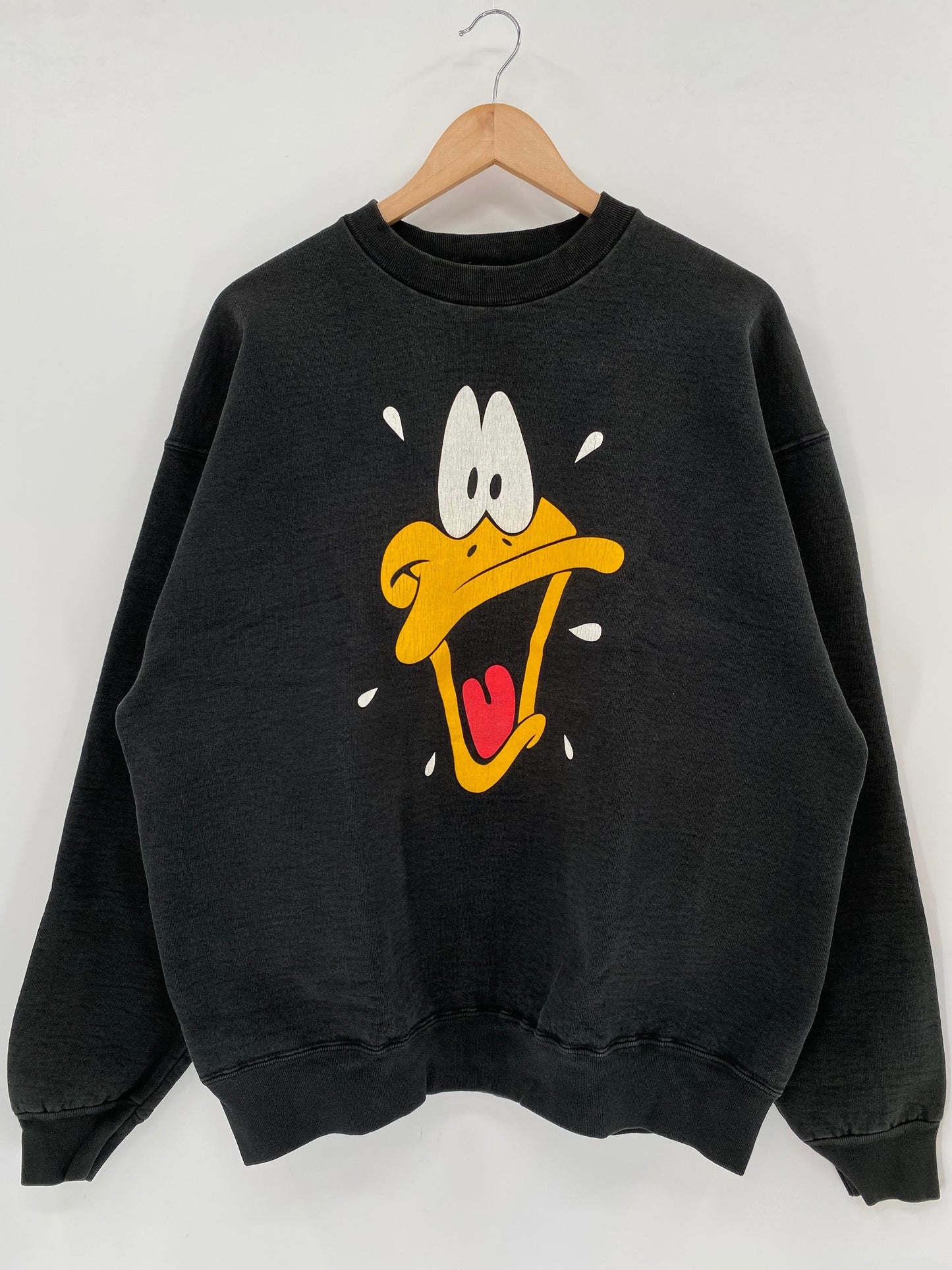 1991 LOONEY TUNES DUFFY DUCK Made in USA Size XL Vintage Sweat-shirt / E4241S