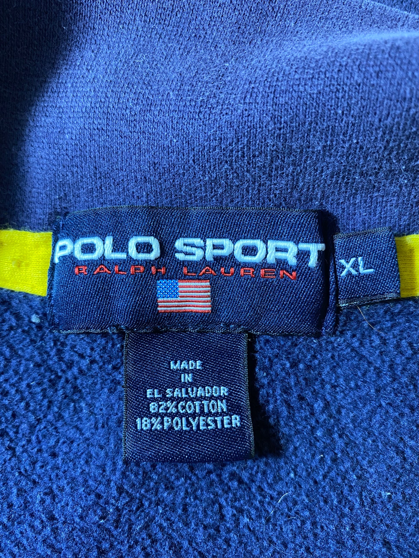 90’s POLO SPORTS RALPH LAUREN Size XL Vintage Half-zip Sweat-Shirts/ K3255