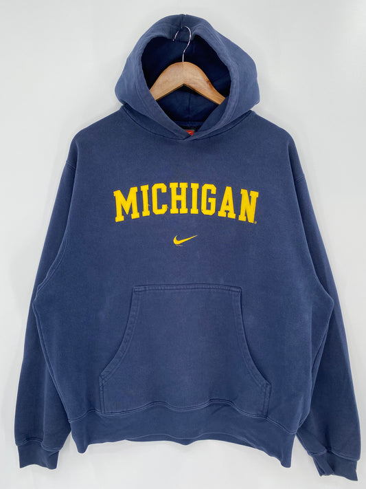 00’ NIKE MICHIGAN  Size M Vintage Hoodie Sweat shirt / K123