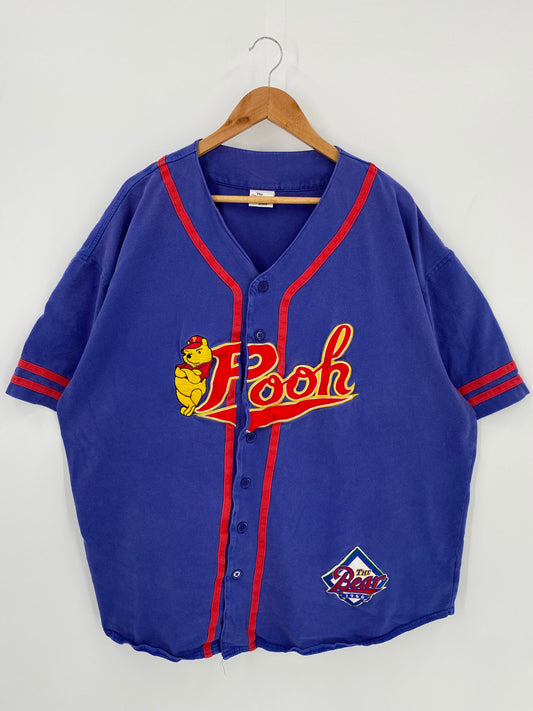 00’ DISNEY POOH Size Approx.XXL Vintage Baseball Shirts / A1013