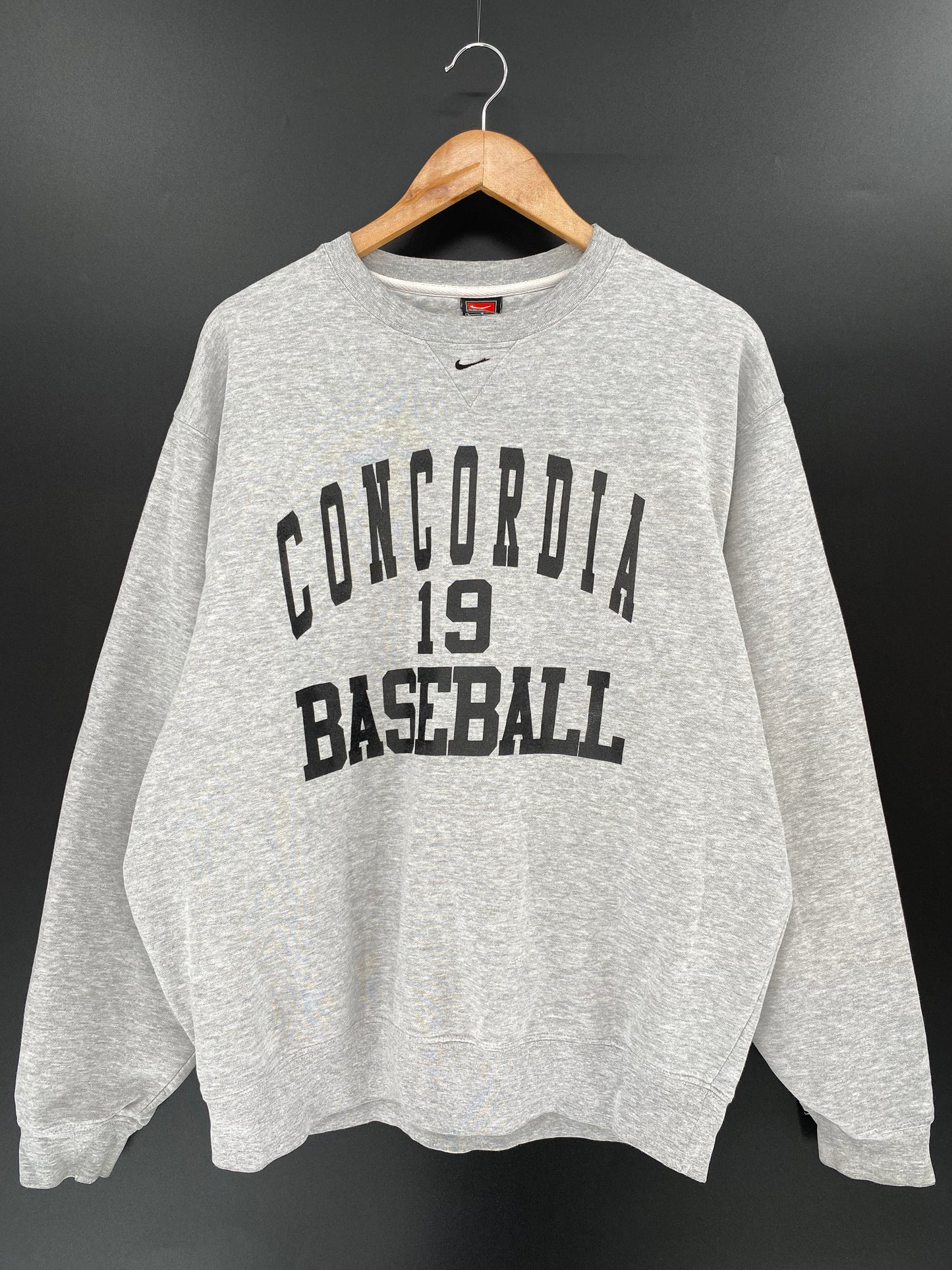 00’ NIKE CONCORDIA 19 BASEBALL Size L Vintage Sweat-Shirt / K687