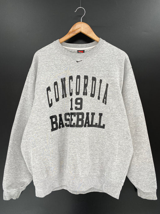 00’ NIKE CONCORDIA 19 BASEBALL Size L Vintage Sweat-Shirt / K687