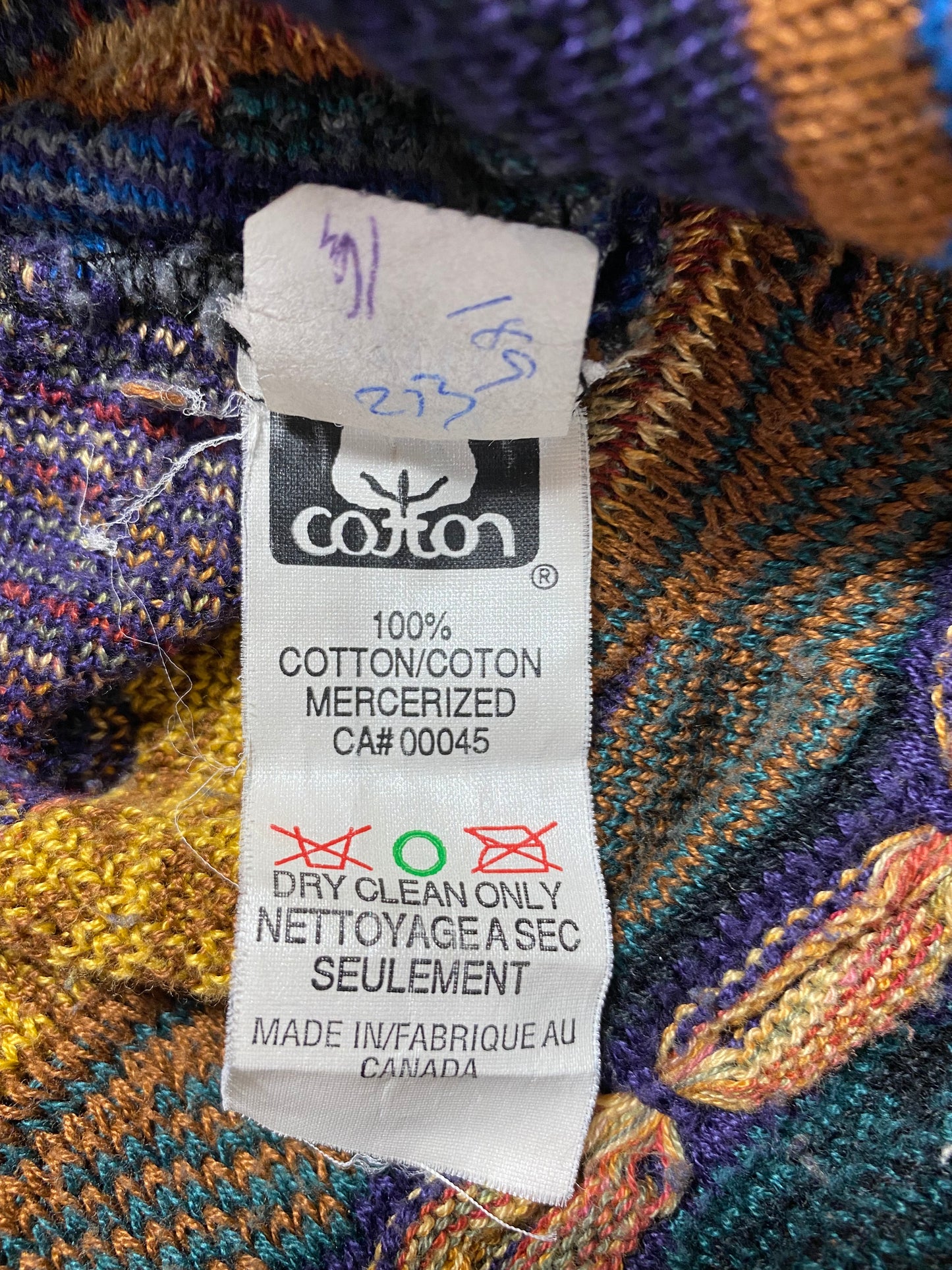 Vintage 3D COOGI- Style Size XL Knit Sweater / K3687