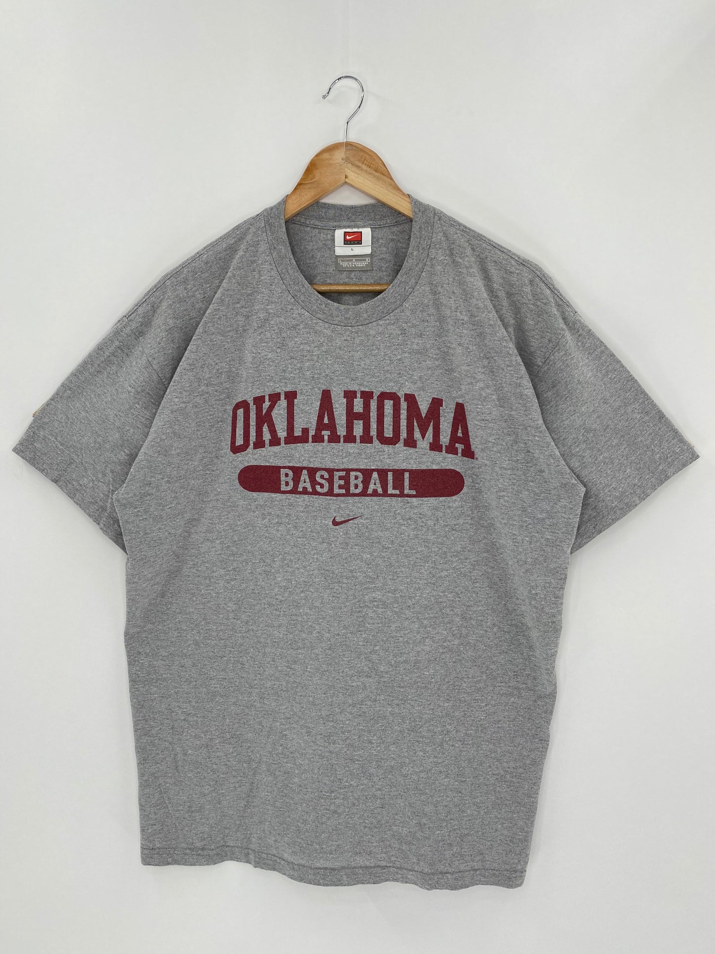00’ NIKE BASEBALL OKLAHOMA Size L Vintage T-Shirt / 5612