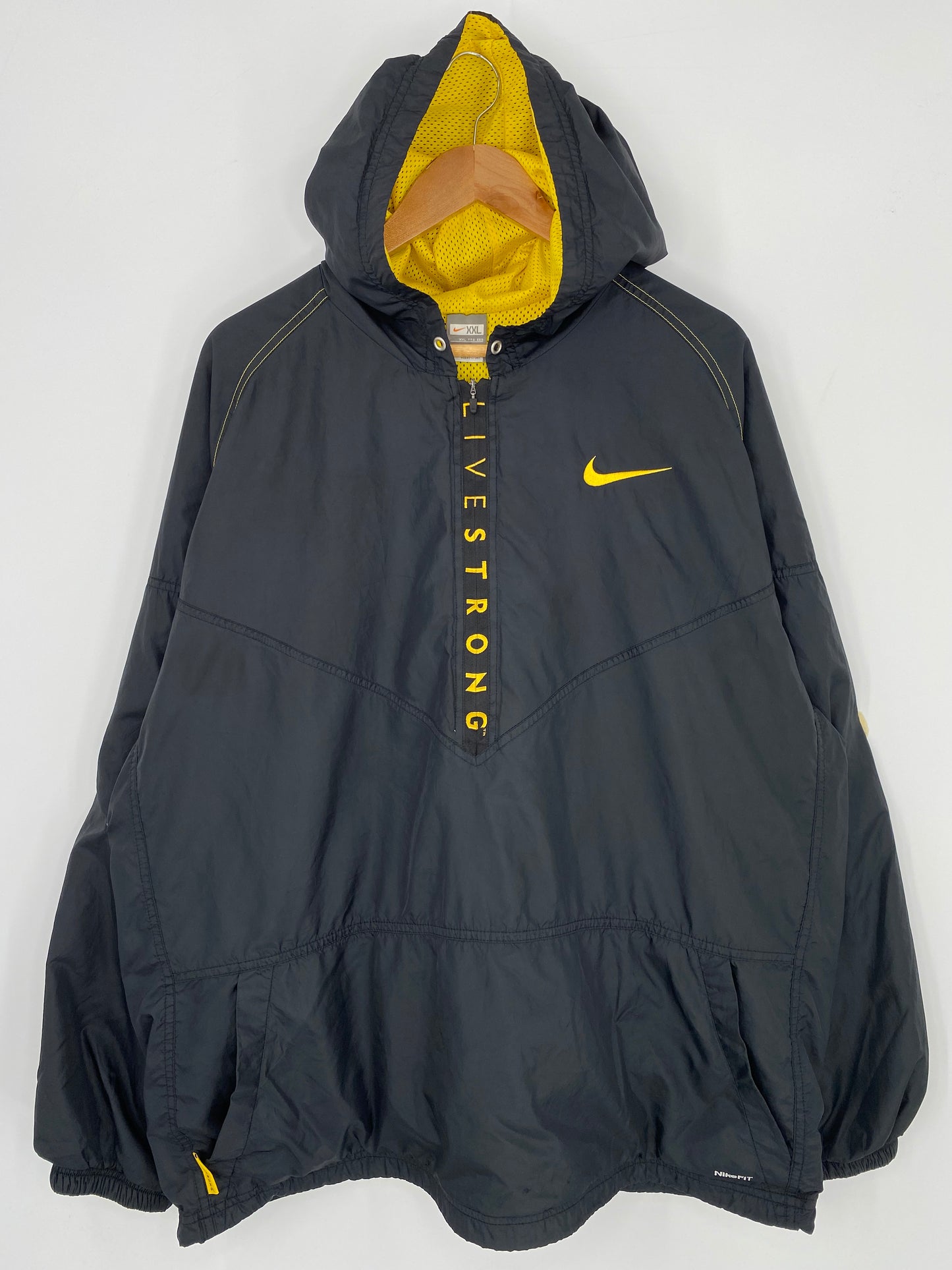 00’ NIKE Size XXL Vintage Half Zip-up Nylon Jacket  / 9737