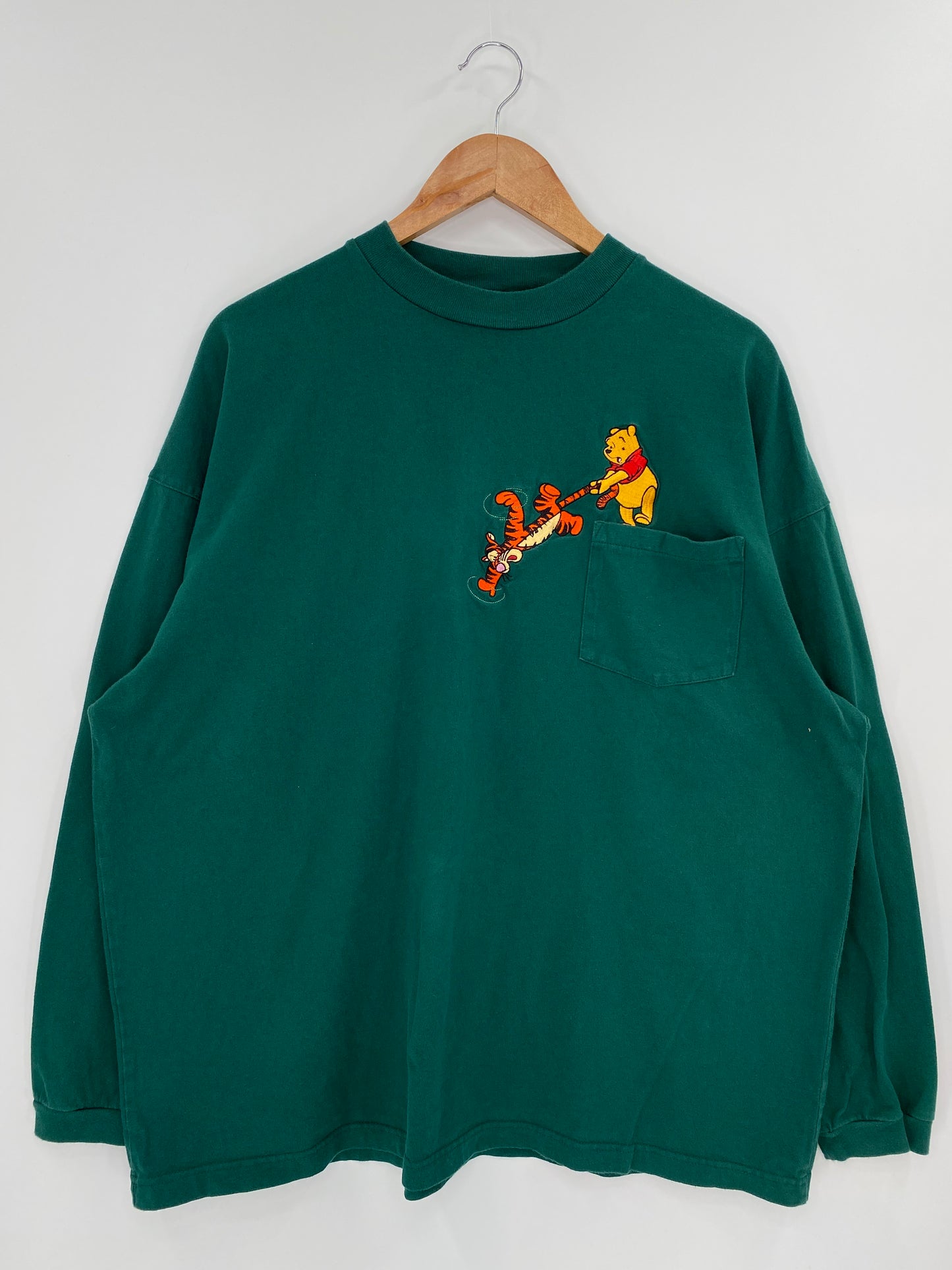 00’ DISNEY POOH x TIGGER Size XXL Vintage Long Sleeve T-Shirt / 9325