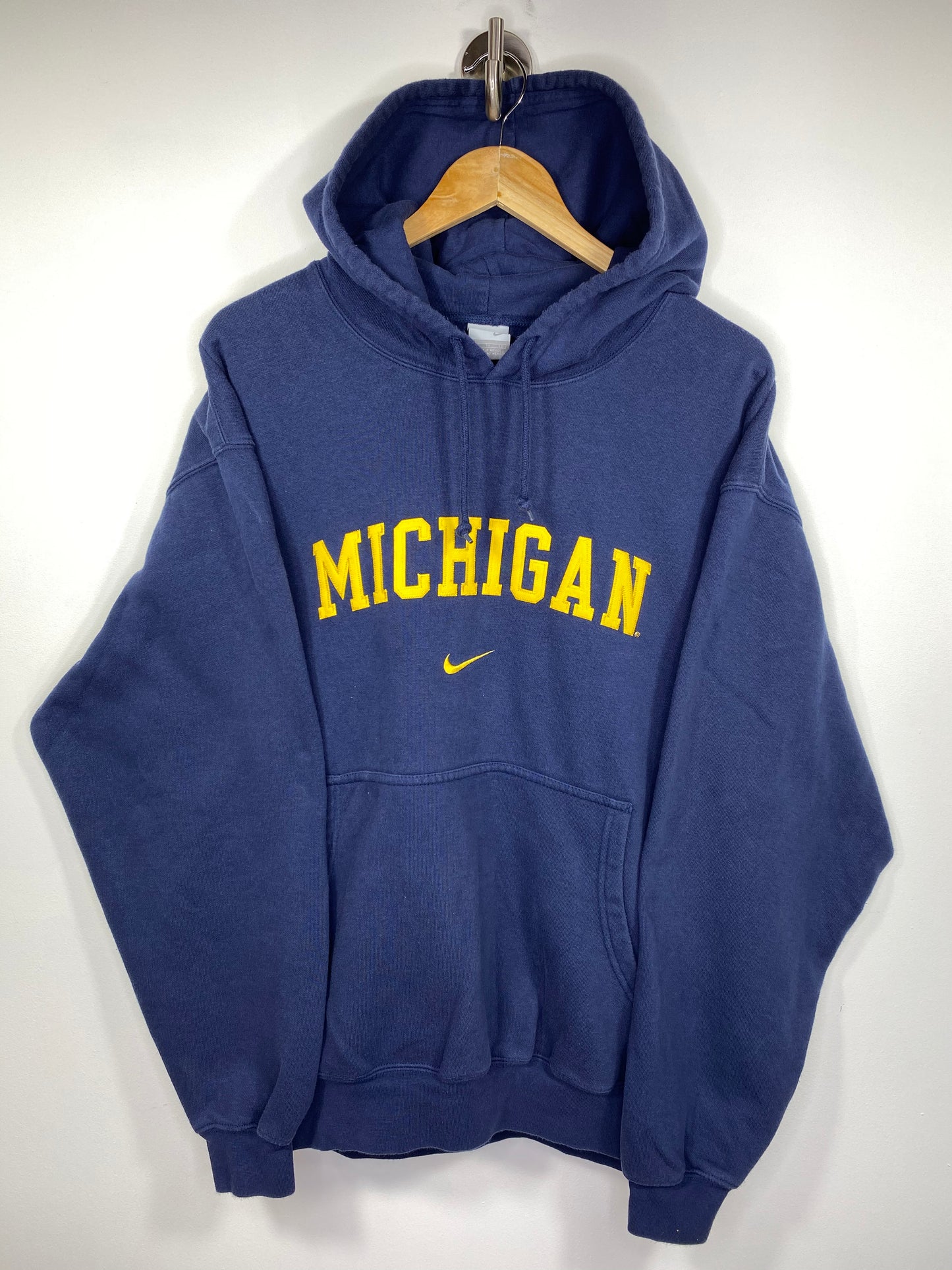 00’ NIKE MICHIGAN Size XL Vintage Hoodie Sweat-Shirt / 5259